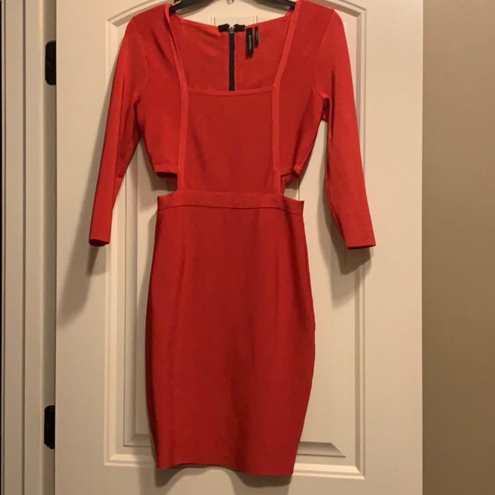 Marciano red bandage dress